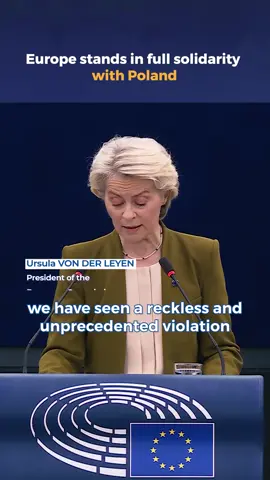 🚨 Ursula von der Leyen reacts to drone attacks on Poland 🚨 “After Russian drones breached Polish airspace, EU Commission President Ursula von der Leyen condemned the attack as reckless and unprecedented, emphasizing that Europe stands in full solidarity with Poland. #USA #justforyou #viralvideos #russian #EU 