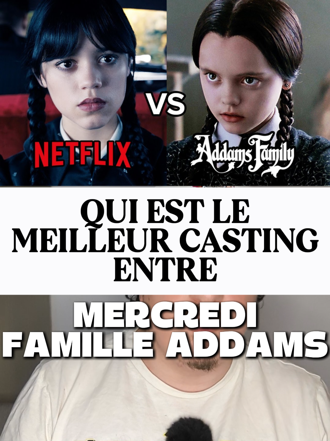 Casting de Mercredi vs Famille Addams 1991 #mercredi #familleaddams #netflix