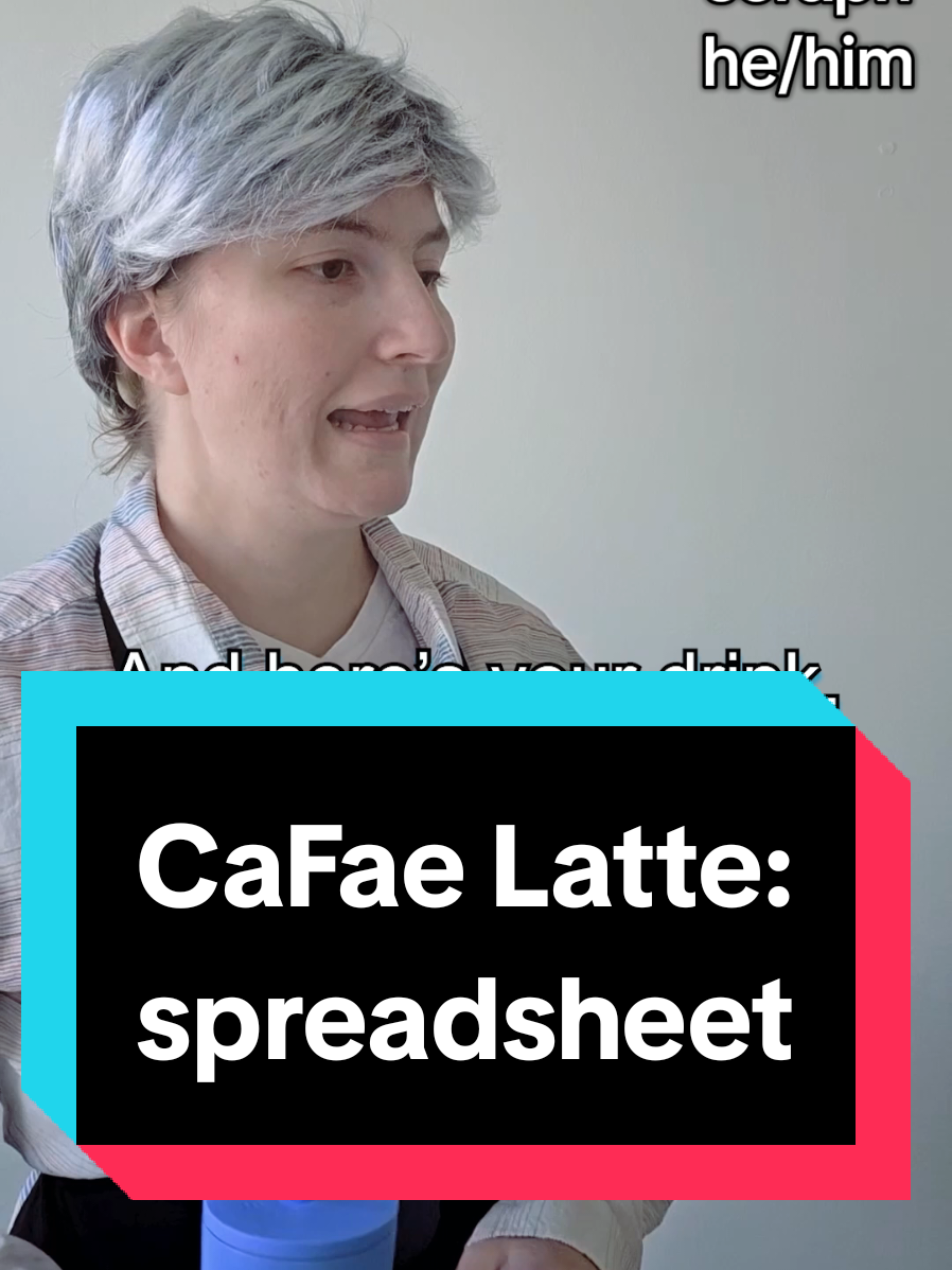 I blatantly stole the idea for this one from FB. #cafae #cafaelatte #demon #demonsummoning #urbanfantasy #paranormal #foodservice #customerservice 