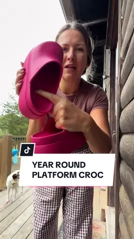 The perfect gift for the woman in your life. The year round Dylan platform croc. Perfect for sunshine, rain and even the winter slush.  @Crocs #crocs #platformcrocs #dylanplatformclogs #clogs #giftforher 