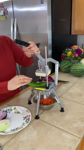 Cortador de Vegetales de Acero #vegtablechopper #frenchfrieschopper #kitchenneeds #fyp #gabbysrecipes @Vevor_US 
