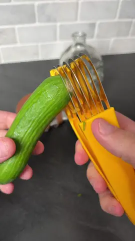 12” cucumber vs banana slicer #asmr #satisfying #food