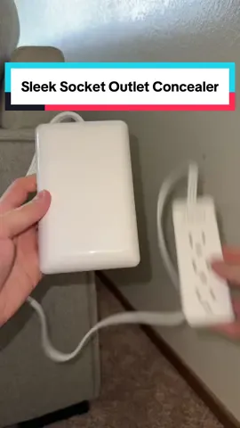 This extension cord allows you to push furniture against the wall and still utilize the outlets behind them! 👏🏻 #sleeksocket #outletcover #electricaloutlet #homeupgrades #extensioncord 