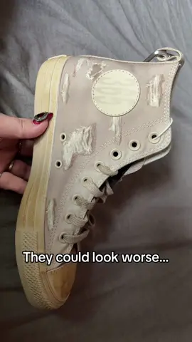 Honestly, I’ve been so excited for them that I’m not horribly disappointed besides the toes I don’t know why they’re stained so much darker than everywhere else…. @@Converse ##charlixcx##converse##foryou##fyp