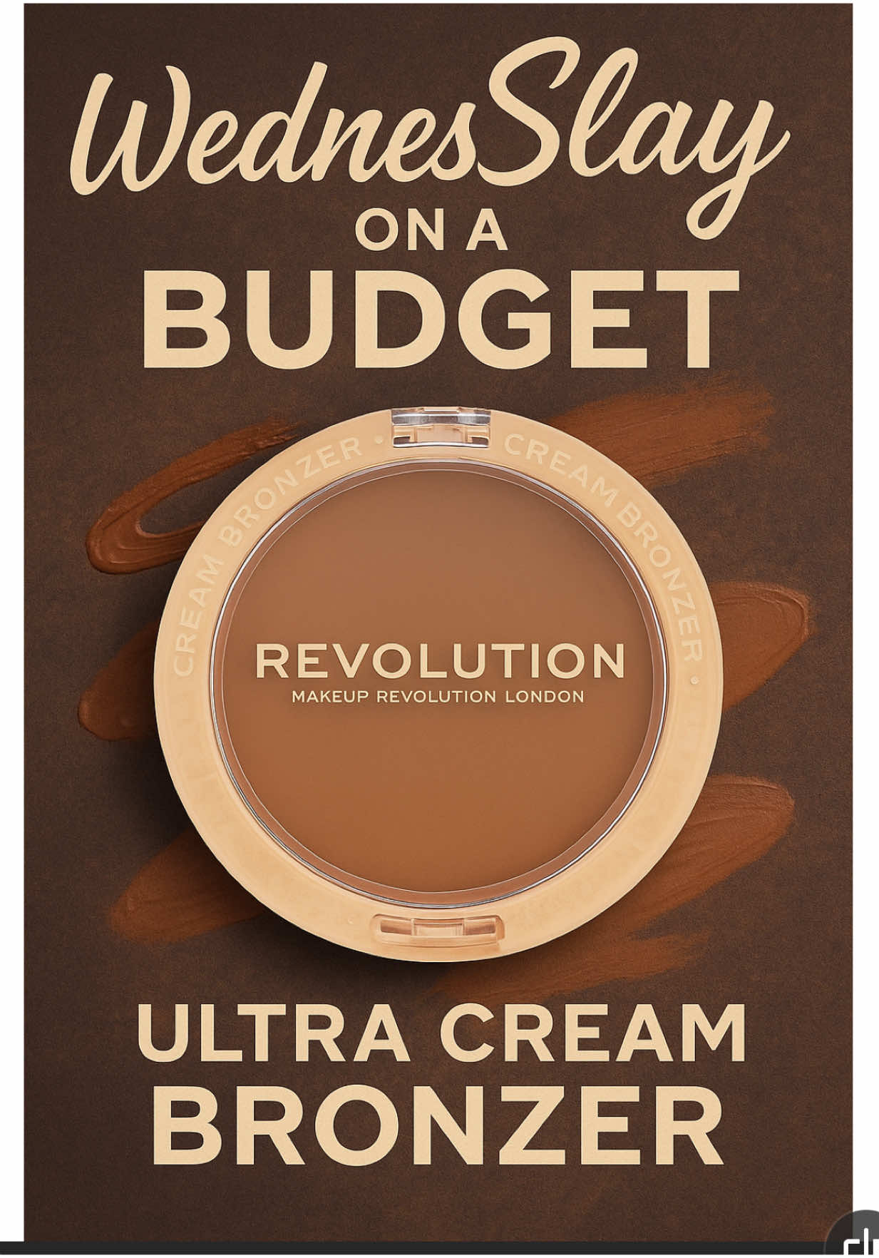 @Makeup Revolution really did that! #makeuprevolution #creambronzer #drugstoremakeup #browngirlfriendly #affordablemakeup 