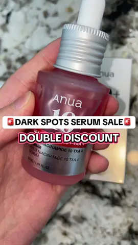 Get this bestselling Dark Spots Serum by Anua on a massive discount right now!  #anua #darkspots  #TikTokShopCreatorPicks   #TikTokShopRestock #falldealsforyou #AutumnLiving #TikTokShopBlackFriday #TikTokShopCyberMonday 