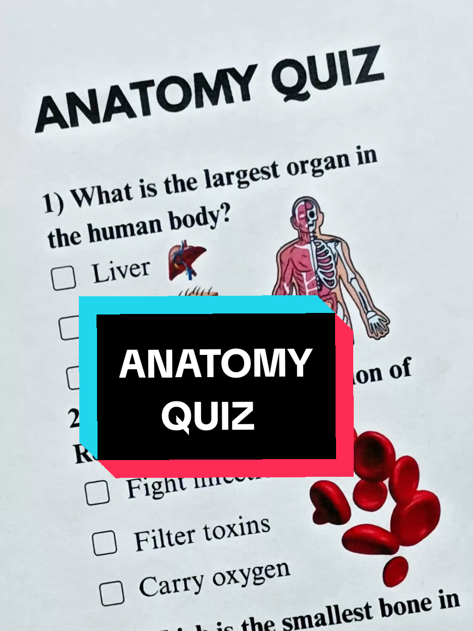 Anatomy Quiz - Can you get 6/6? #anatomy   #anatomyquiz  #quiz  #quiztime #trivia 