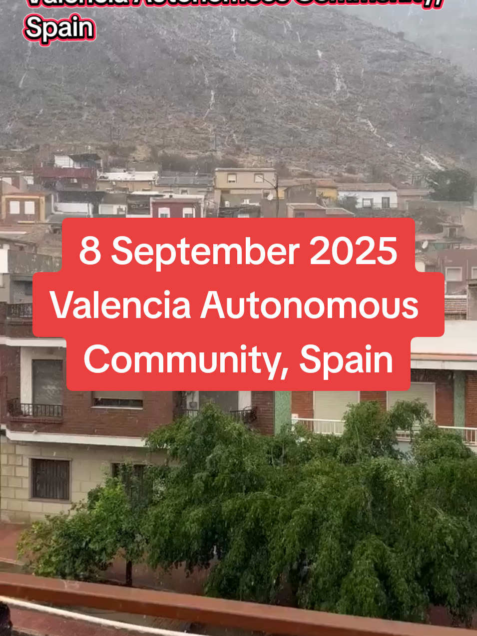 8 September 2025 Valencia Autonomous Community, #Spain  On Monday afternoon, the Valencia Autonomous Community experienced severe thunderstorms with heavy rain and wind gusts of up to 100 km/h. The heaviest rainfall was recorded in the provinces of Alicante, Valencia and Castellón. In the municipality of Redován (Alicante), 30.8 mm of rain fell in one hour - almost the entire daily amount. In Vega Baja, a so-called 