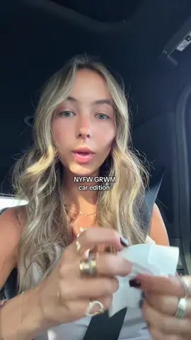 this was the most hectic grwm i’ve ever posted but that’s nyfw reality #grwm #makeup #nyfw #carmakeup 
