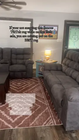 Absolutely the best rug on the market & you won’t be disappointed, you will be OBSESSED 😍 @BESTSWEETIE #washablerugs #stainresistant #farmhousestyle #tiktokshopcreatorpicks #ElevatedHome 