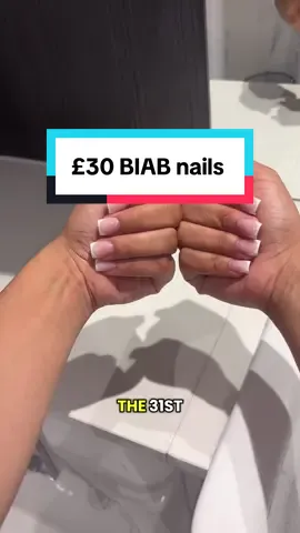£30 and BIAB or acrylic French tip @HAIR,BEAUTY SALON & SPA 15-31 September  #fyp #biabnails #frenchtip #nails #acyrlicnails 