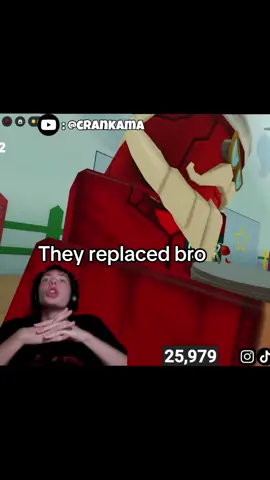 they replaced him 😭✌️#crankama #fyp #youtube #livestream #roblox 
