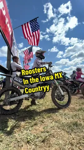 Iowa roosters in our rolling hills of farmland countryside. Big boys moto show didn’t disappoint in the 250 class double gate drop at CronkyTonk MX track. #farmtok #roosters #motocrosslife #mx #iowa @Clayton Fishback 