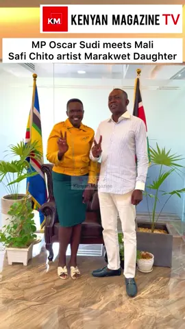 MP Oscar Sudi today in his office met the artist behind Mali Safi Chito song Marakwet Daughter 
