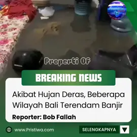 Sejumlah daerah di Bali mengalami banjir sejak semalam. Titik banjir berada di wilayah Jembrana hingga Denpasar. Badan Nasional Penanggulangan Bencana (BNPB) mengatakan banjir melanda empat wilayah administrasi kota dan kabupaten di Provinsi Bali. Wilayah terdampak banjir berada di Kabupaten Jembrana, Gianyar, Tabanan, Klungkung, dan Kota Denpasar. BNPB mengatakan banjir di wilayah Bali terjadi sejak Selasa (9/9) malam. Banjir terjadi setelah hujan lebat mengguyur sejumlah wilayah semalam sejak pukul 23.15 WIB. 