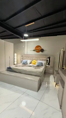 غرفه نوم مودرن جديد كاكي 