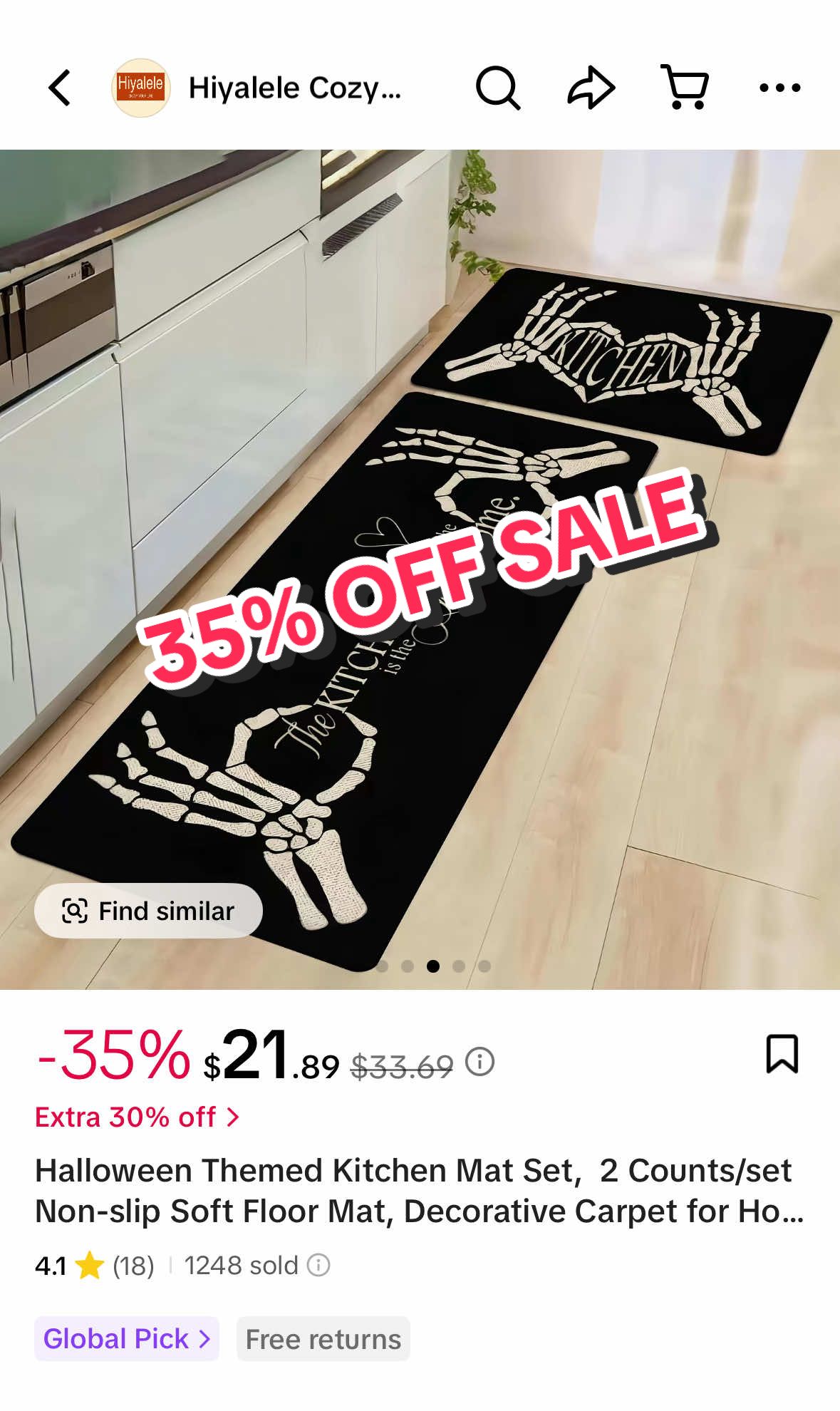 Halloween kitchen mats #Halloween #HalloweenDecor #HalloweenDecorations #Decorations #SpookySeason