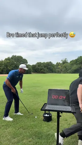 Jumped that ball like Saquon 😳 (via @Bryson DeChambeau) #golf #brysondechambeau #espnsocial 