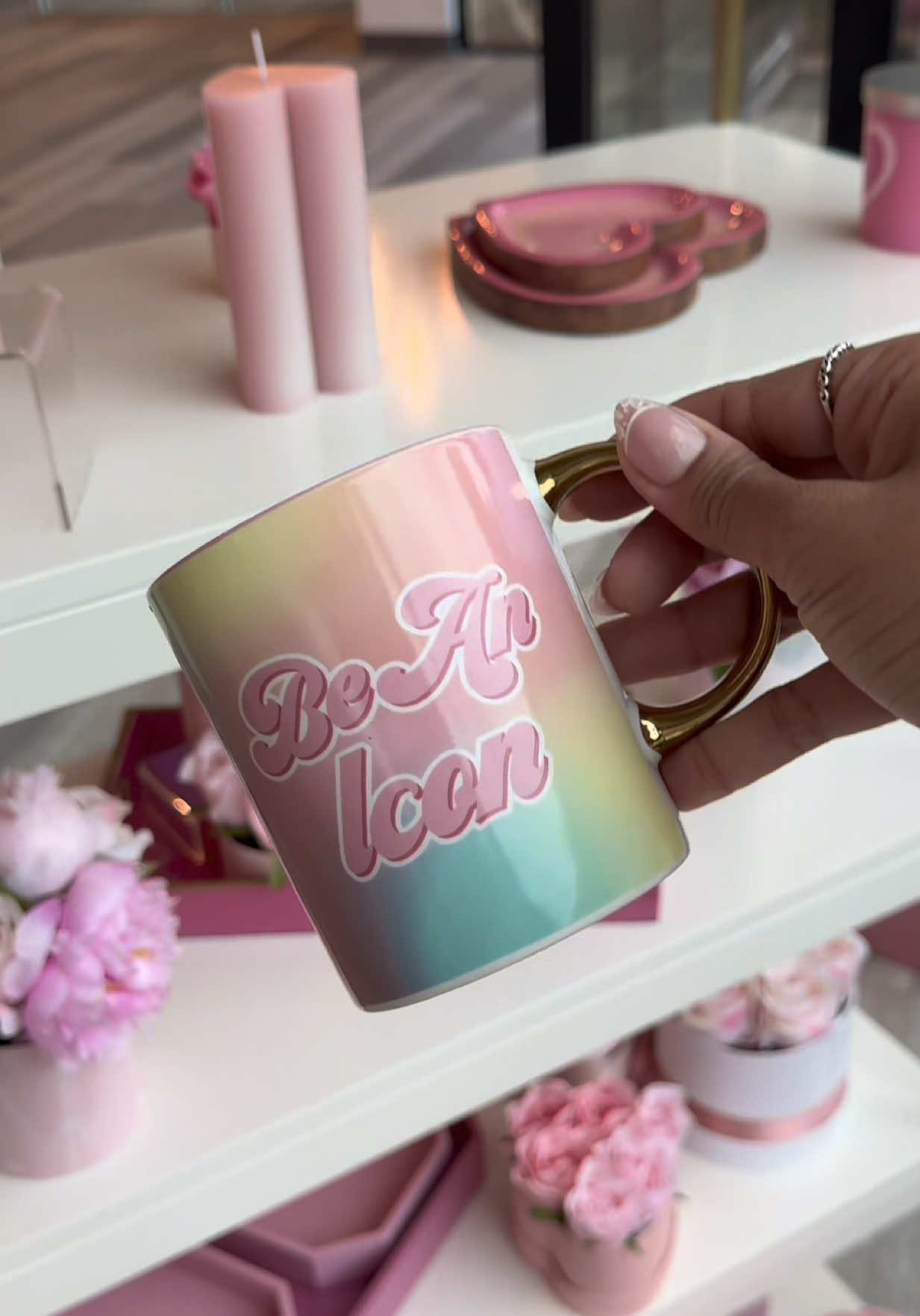 Basic mugs out, iconic mugs in 💅✨ #parishilton #pink #cookware #mug #drink 