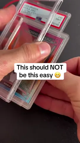 He showed just how easy it is to crack an authentic slab and replace the card.  Be careful out there! 🎥: gti_cardsupply / IG