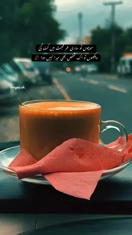 سوچوں تو ساری عمر محبت میں کٹ گئ ‏دیکھوں تو اک شخص بھی میرا نہیں ہوا 🥀#chailovers #tealover #sound #viral #trending 