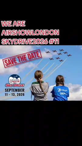 it is official Ladies and Gentlemen Boys and Girls Of All Ages.  we are Clear For Take-Off For the #AirShowLondonSkyDrive2026 Season Save The Date To Your 📅. ( September 11th to the 13th ) 2026.  we will see you there for #AirShowLondonSkyDrive11  #AirShowLondonSkyDrive2026 #AirShowLondon #FLYYXU 