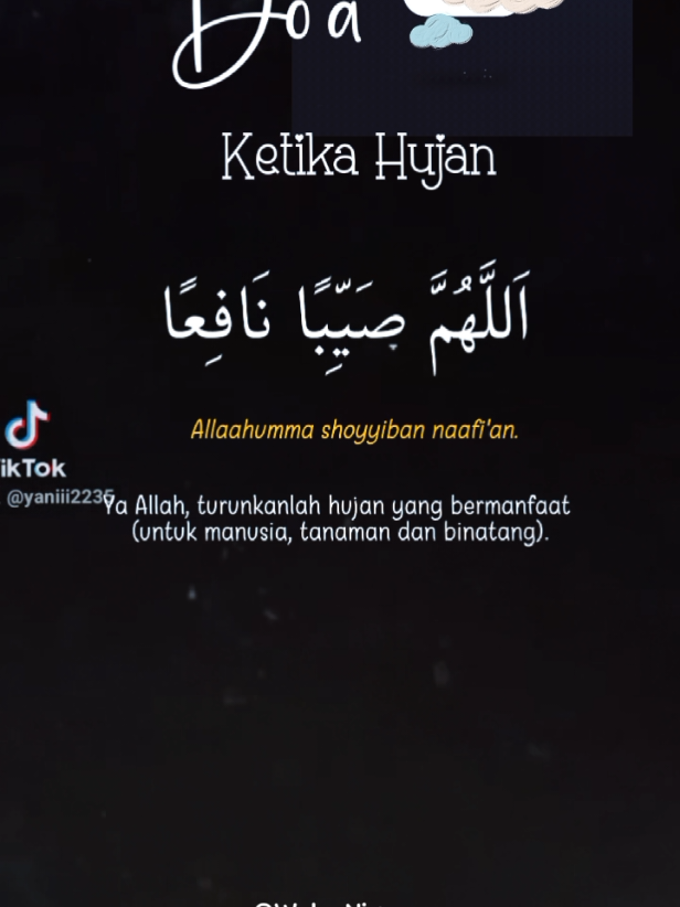 Doa ktika turun hujan#Doa 