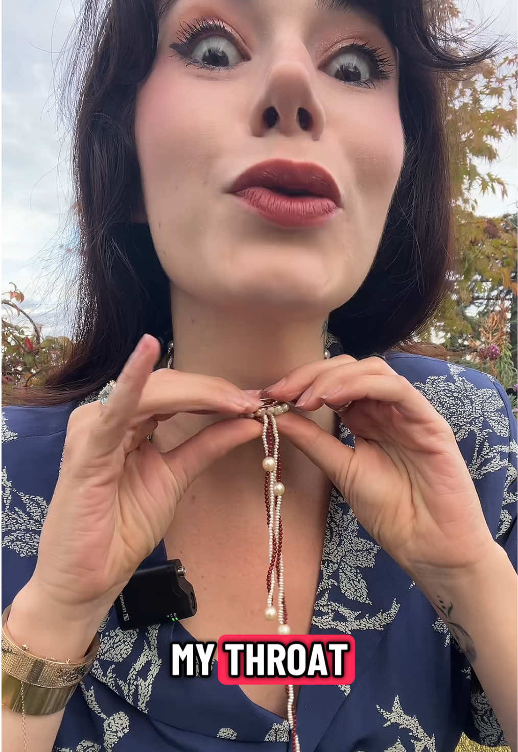 Replying to @galadrax if you thought you were going to get impaled by my last creation… you are not going to like this one 😈 #jewelrystyling #pearlnecklace #bringbackthebrooch #broochtok #antiquejewelry 