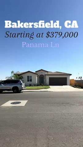 These homes are starting at $379,000 to $423,000!! ✨  Located off of E Panama Ln 📍 These homes feature  - 3 to 4 beds 🛏️  - 2 baths 🛁  - 1,441 Sq Ft to 2,050 Sq Ft 🏠 - 2 Car Garage 🚗  Call me if interested!!  📲 (661) 372-6998  DRE # 02139442  #bakersfieldrealtor #bakersfield #newconstruction #firsttimehomebuyer #homebuyer