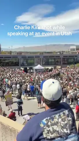 Charlie Kirk was shot today during an event at Utah Valley University while speaking about trans mass shootings. #charliekirk #uvu #utahvalleyuniversity #utah #politics
