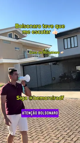 Fui na porta da casa do Bolsonaro e como ele ta PRESO, ele teve que me ouvir. Essa semana, na sexta, Bolsonaro vai se mudar pra PAPUDA. Luiz Fux pode dar o show dele, mas não vai mudar em nada o julgamento do Bolsonaro, vai ser preso de qualquer jeito 👍🏻 #bolsonaro #brasil #lula #esquerda #brasilia 