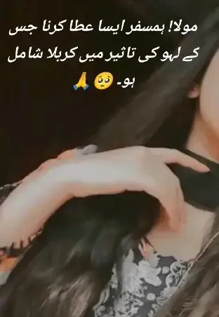 مولا! ہمسفر ایسا عطا کرنا جس کے لہو کی تاثیر میں کربلا شامل ہو۔ 🥺🙏