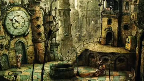 хотела передать вайб игры детства, что тт не получилось ну лан #moodboard #aesthetic #pinterest #machinarium #машинариум #nostalgic 