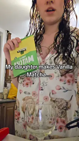 My daughter makes and taste tests vanilla maycha..... Id say she likes it lol #vanillamatcha #matcha #vanilla  #tiktokmademebuyit #dealdrops 