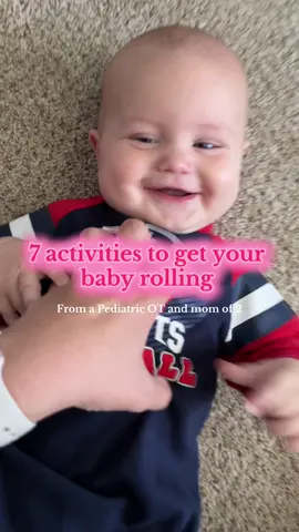 ✨Rolling is one of baby’s first big milestones—usually happening between 4–7 months! ✨ Practicing rolling builds strength, coordination, and body awareness that set the stage for sitting, crawling, and so much more. Here are 7 fun activities to help your baby get moving and reach this exciting milestone. 🍼💪 #babymilestones #babytips #babydevelopm