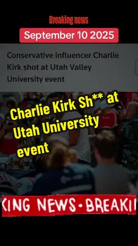 Charlie Kirk, Right-Wing Activist, sh** on College Tour in Utah.#CharlieKirk #donaldtrump #fyp#prayers Prayer warriors