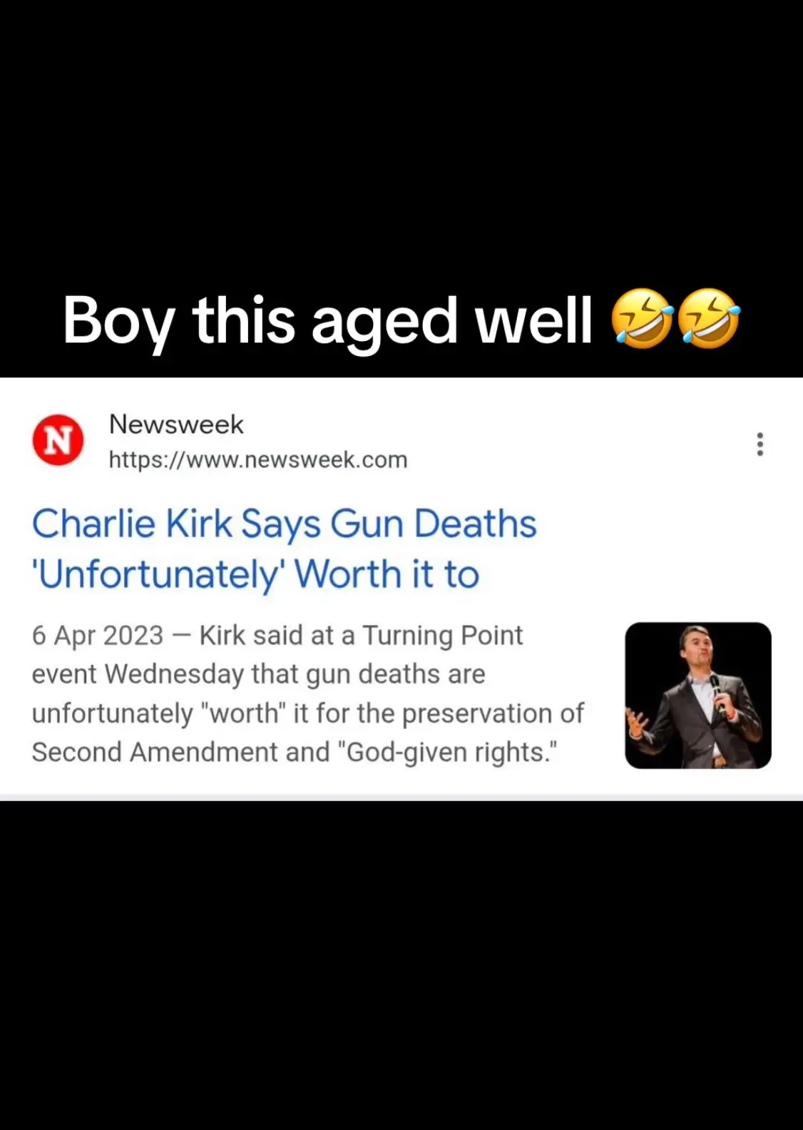This one didn’t age well did it? #thoughtsandprayers #sorrynotsorry #fyp 