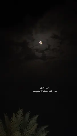 هدوء الليل ونور القمر حكايه لا تنتهي..❤️