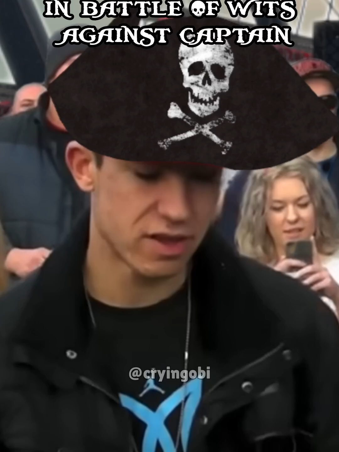 Landlubber Snipes (aka Captain Hail) embarrasses himself in front of Captain #fyp #cryingobi #edit #edits #memestiktok #brainrot #unemployment #pirate #pirates #snipes #rap