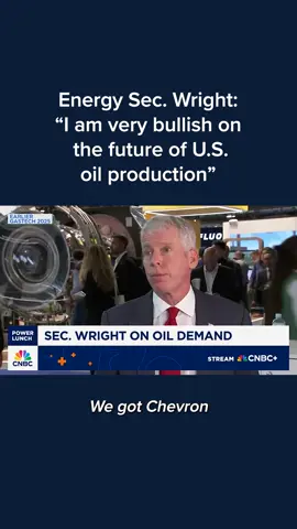 Energy Secretary Chris Wright discusses his outlook for U.S. oil production. Watch more at the #linkinbio #CNBC