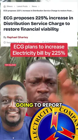 The Electricity Company of Ghana (ECG) has officially proposed a staggering 225% increase in electricity tariffs, planned to be rolled out over the next four years.  This potential hike could drastically affect the budgets of households and businesses nationwide.  What are your thoughts on this massive proposed increase?  Let us know how this would impact you in the comments below. #ECGGhana #GhanaNews #ElectricityBill #TariffIncrease #ghonlineradio 