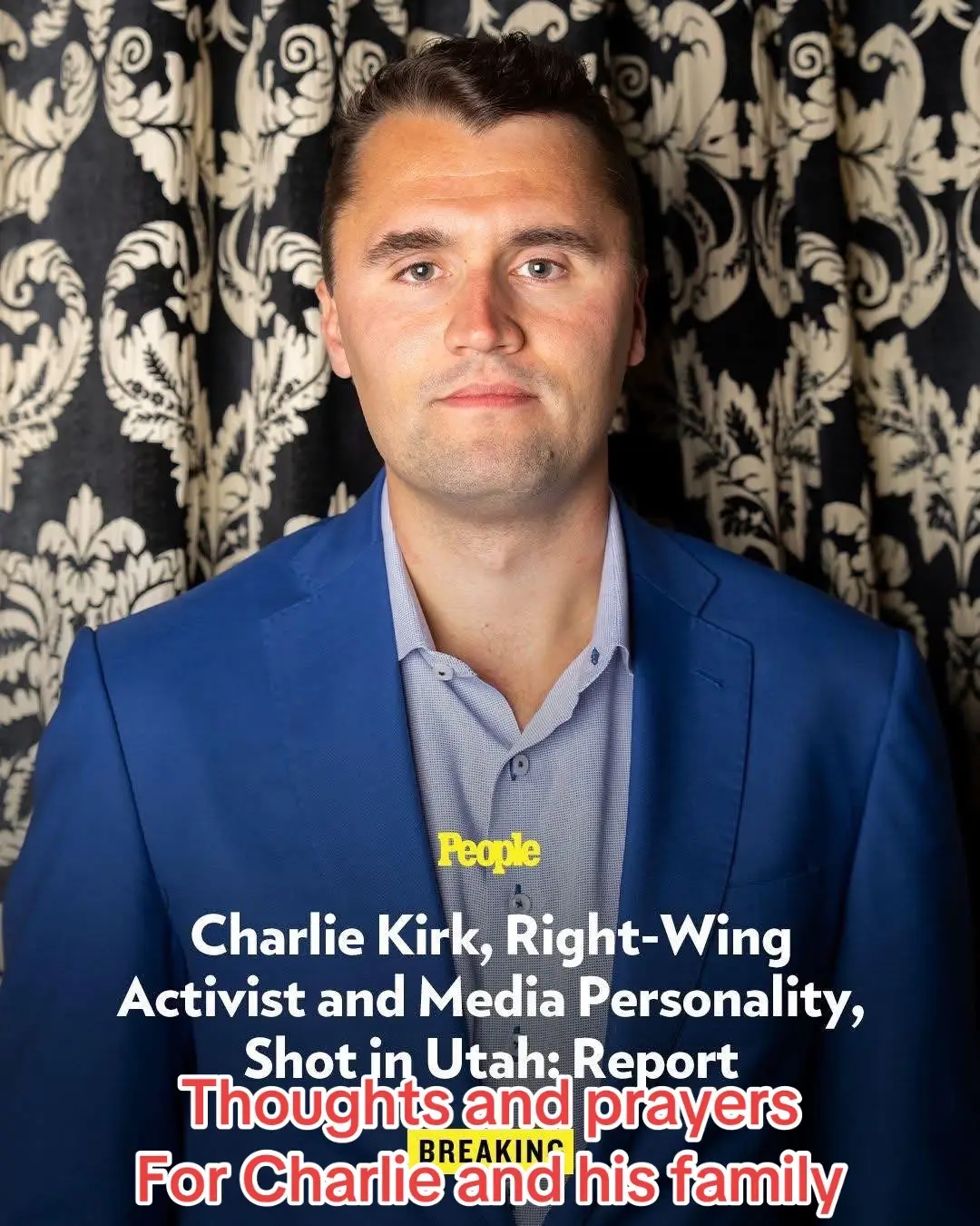 Careless at of violence is not the way. Prayers you will be ok Charlie. #charliekirk #shot #today 