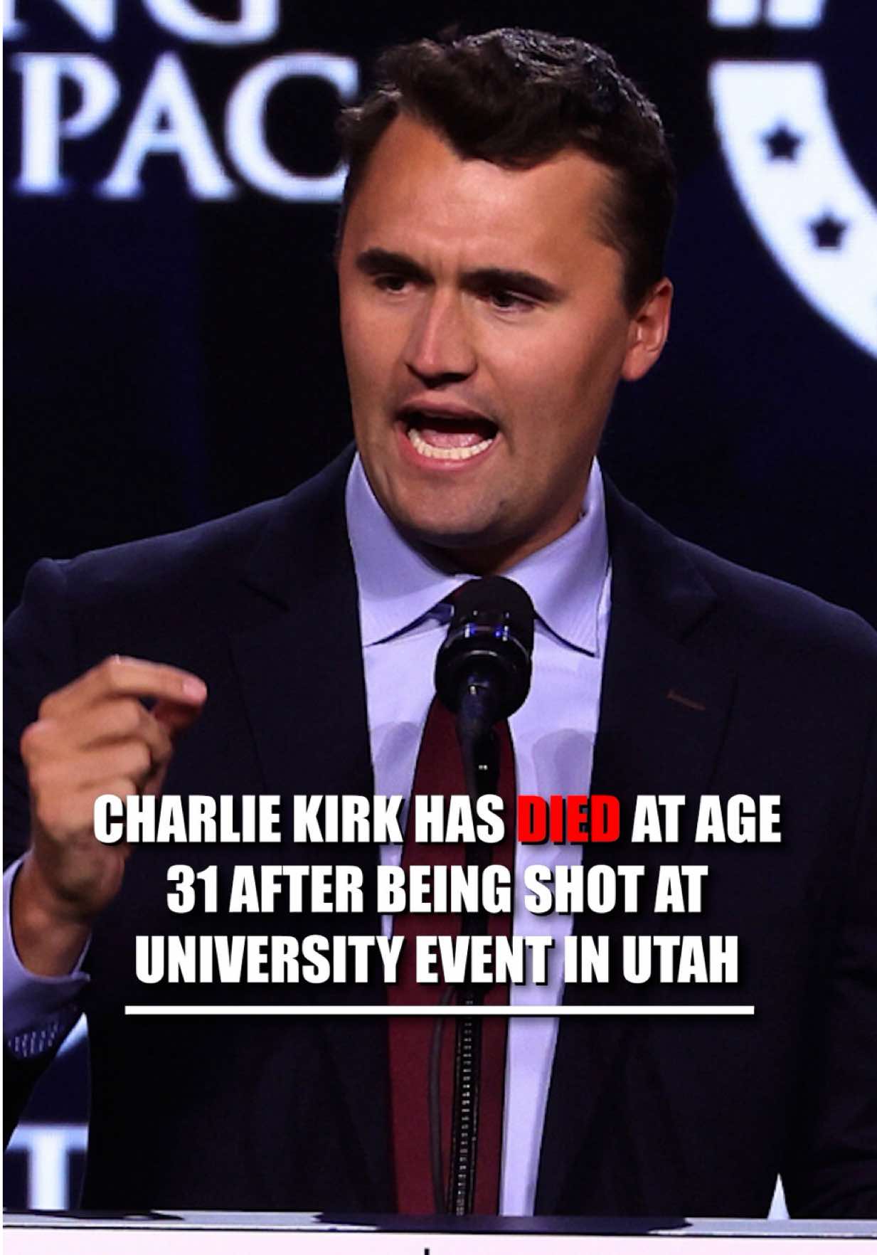 BREAKING: Turning Point USA founder Charlie Kirk has died at age 31 after being shot at a college event in Utah, President Trump confirms. He leaves behind his wife and two children.