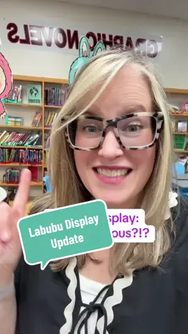 When I created this Labubu blind bag book display, I wasn’t sure if my students would be into it. I didn’t know if they were on the verge of being too old or too cool to think it was fun, but I am happy to report that they loved it. I had kids showing up all week asking when it was going to be restocked. it’s definitely something I’m going to do again - we’ll see what other trends are on the horizon. #librariansoftiktok #librarytiktok 