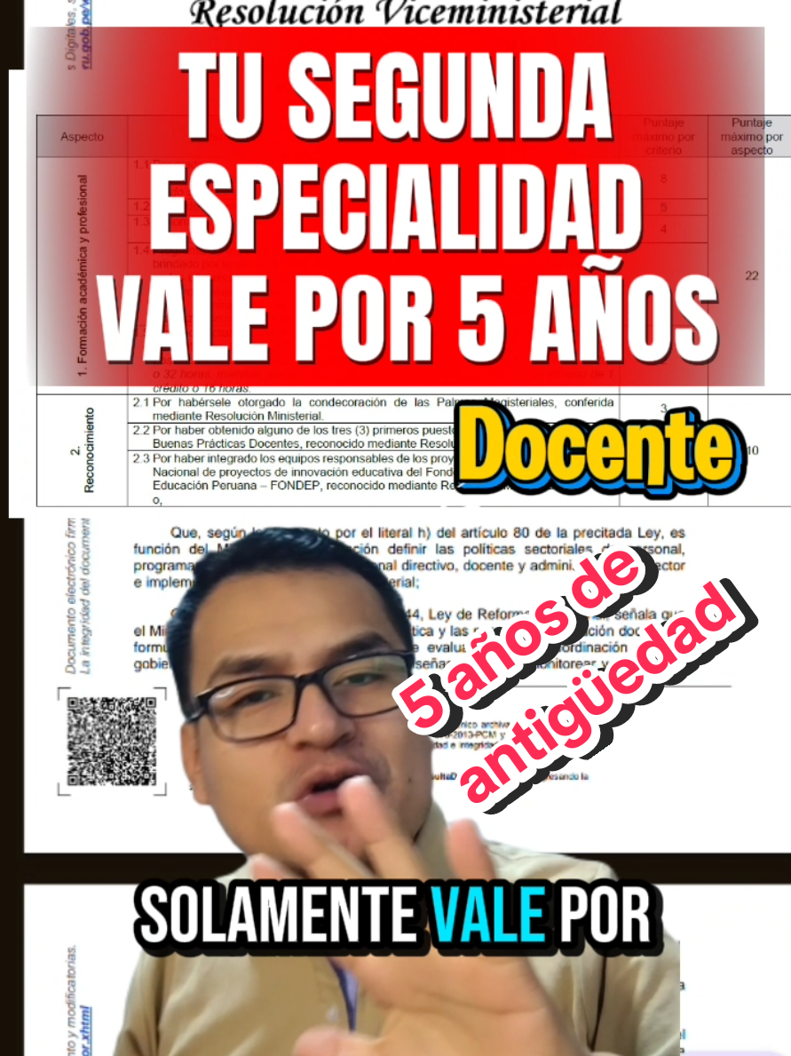 Concurso para cargos directivos. Tu segunda especialidad solo vale por 5 años. #directores #docentes #segundaespecialidad #CapCut 
