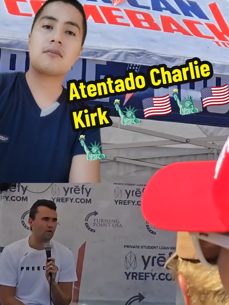 #charliekirk Activista y partidario de Donald Trump...El disxxro provenía de un edificio cercano, aproximadamente a unos 180–200 metros del escenario #yosoyjosuelias 