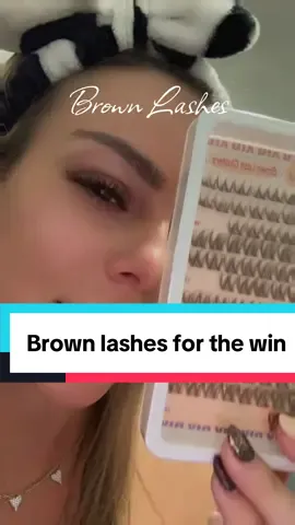 This may be my new obsession! From brown mascara to #brownlashes #naturallashes #diylashes #lashclusters #lashes 