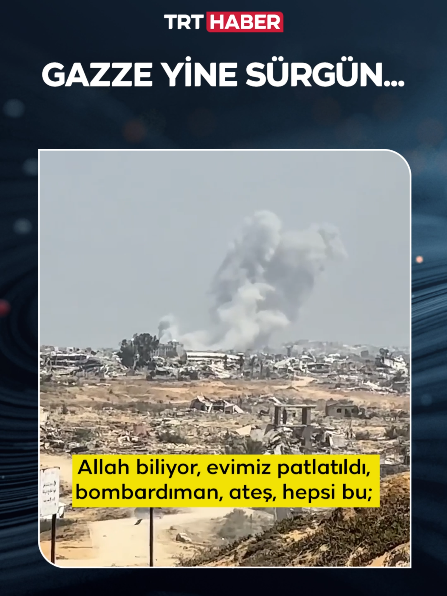 Soykırımcı İsrail’in saldırıları, Gazzelileri bir kez daha yerlerinden etti. 📌