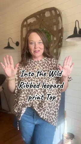 Totally out of my comfort zone but I am in LOVE! So cute and different! Animal print AND ribbed material! So adorable and soft! #ribbedtop #animalprint #falllooks #falloutfitinspo