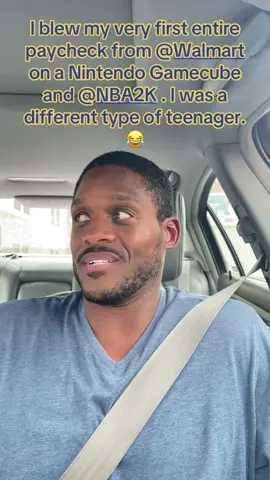 I got my very first job at @Walmart as a cart pusher and blew my entire first paycheck on a Nintendo GameCube and @NBA 2K . All my other friends were buying clothes and going on dates, while I was in the house playing video games. I was a different type of kid. #viral #trending #fyp #funny #storytime 